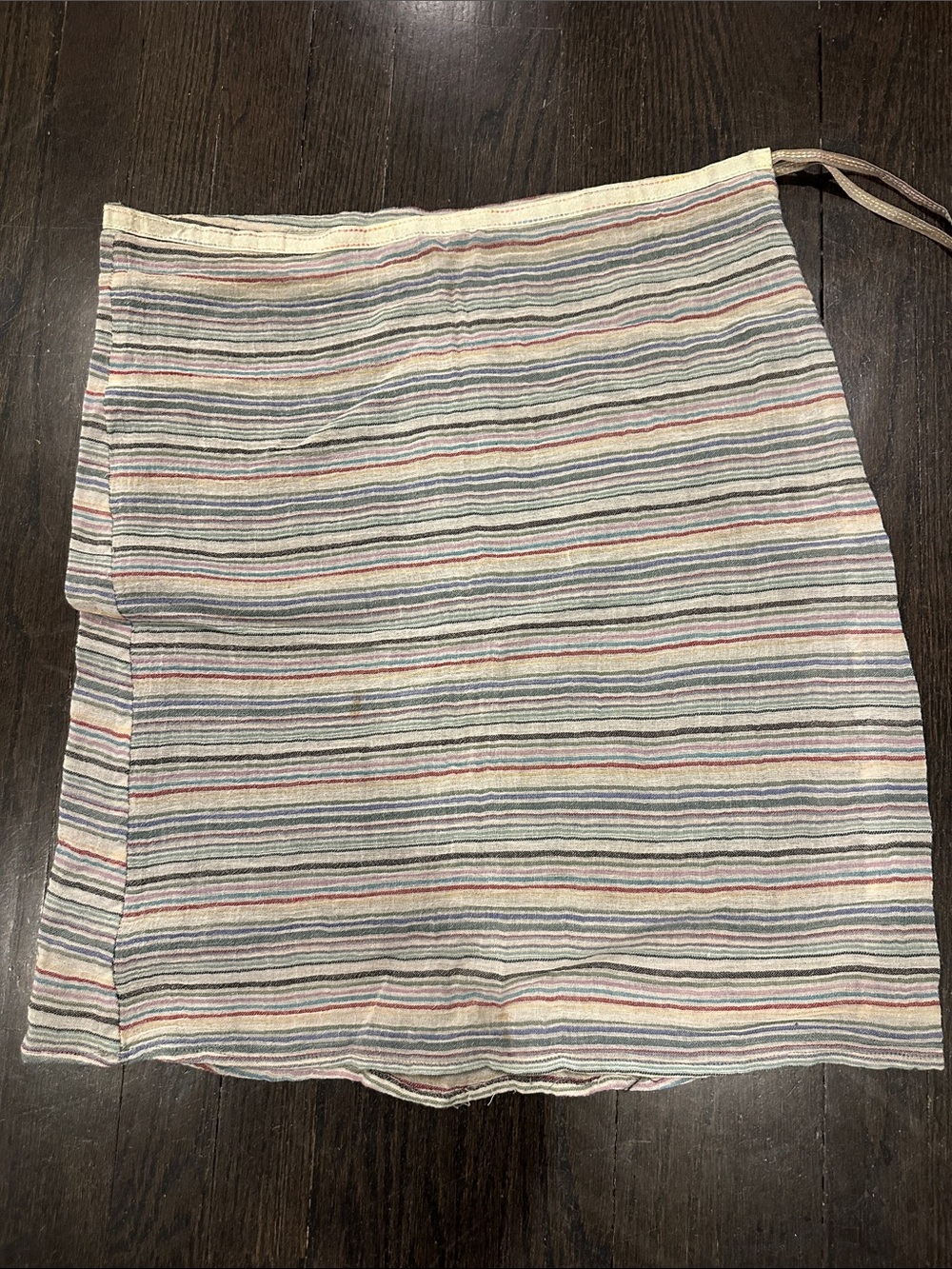 Zadig & Voltaire Multi-Striped Mini Skirt in Cream, Blue, Red